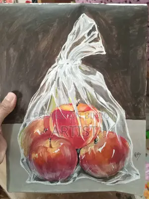 এ ফোর সাইজ পেপারে অ্যাক্রিলিক পেইন্টিং