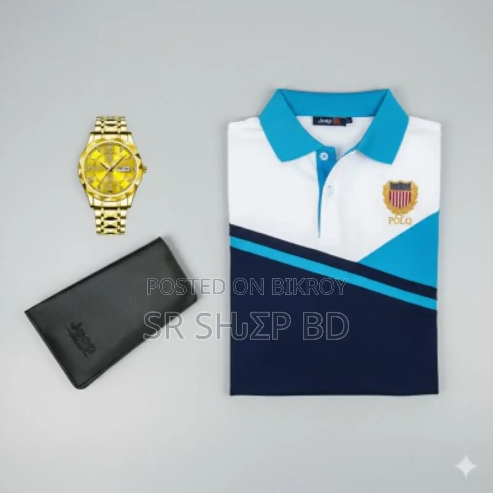 3 in 1 Combo ( Watch + Wallet + Polo Shirt )