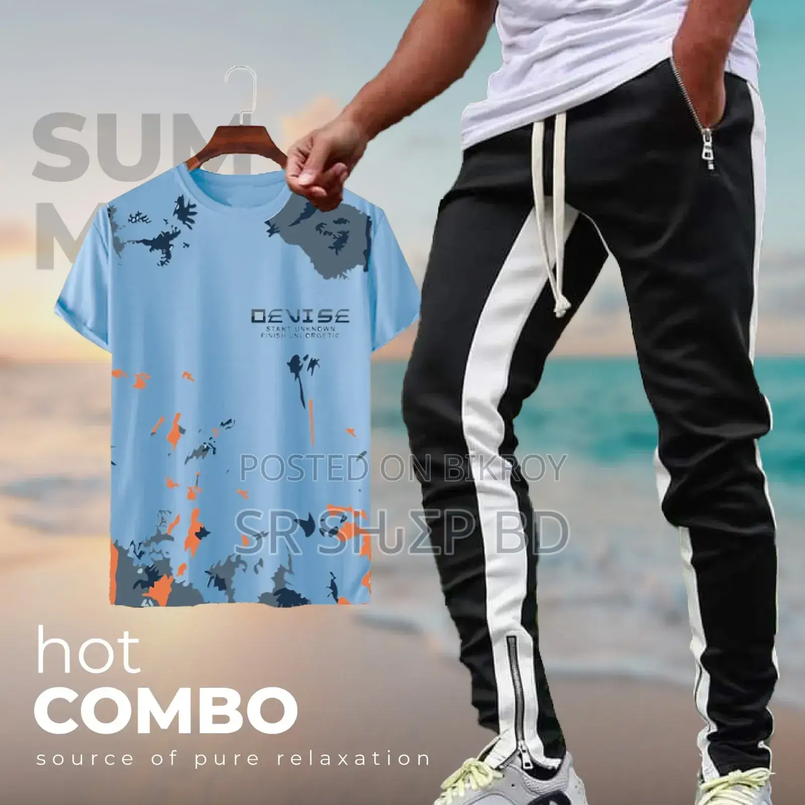 Stylish Sports T-Shirt Trouser (2pc Set)