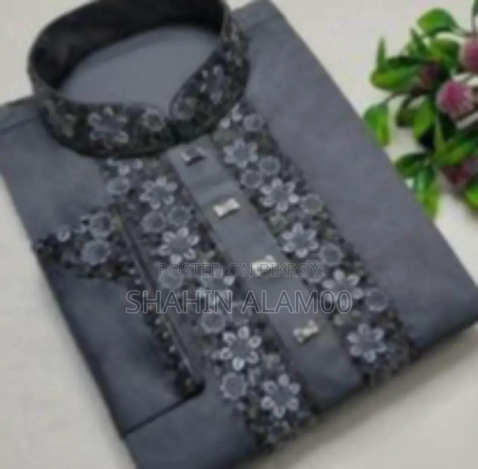 Premium Cut Embroidery Pelan Satin Panjabi