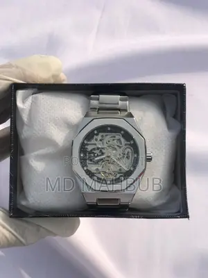 Forsining Casual Automatic Watch 3d Diamond Skeleton Mens Wristwatches