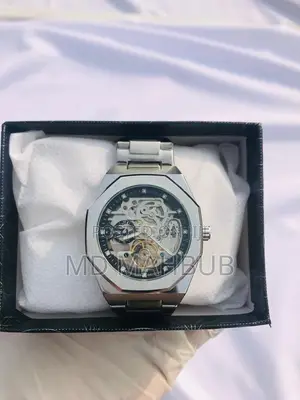 Forsining Casual Automatic Watch 3d Diamond Skeleton Mens Wristwatches