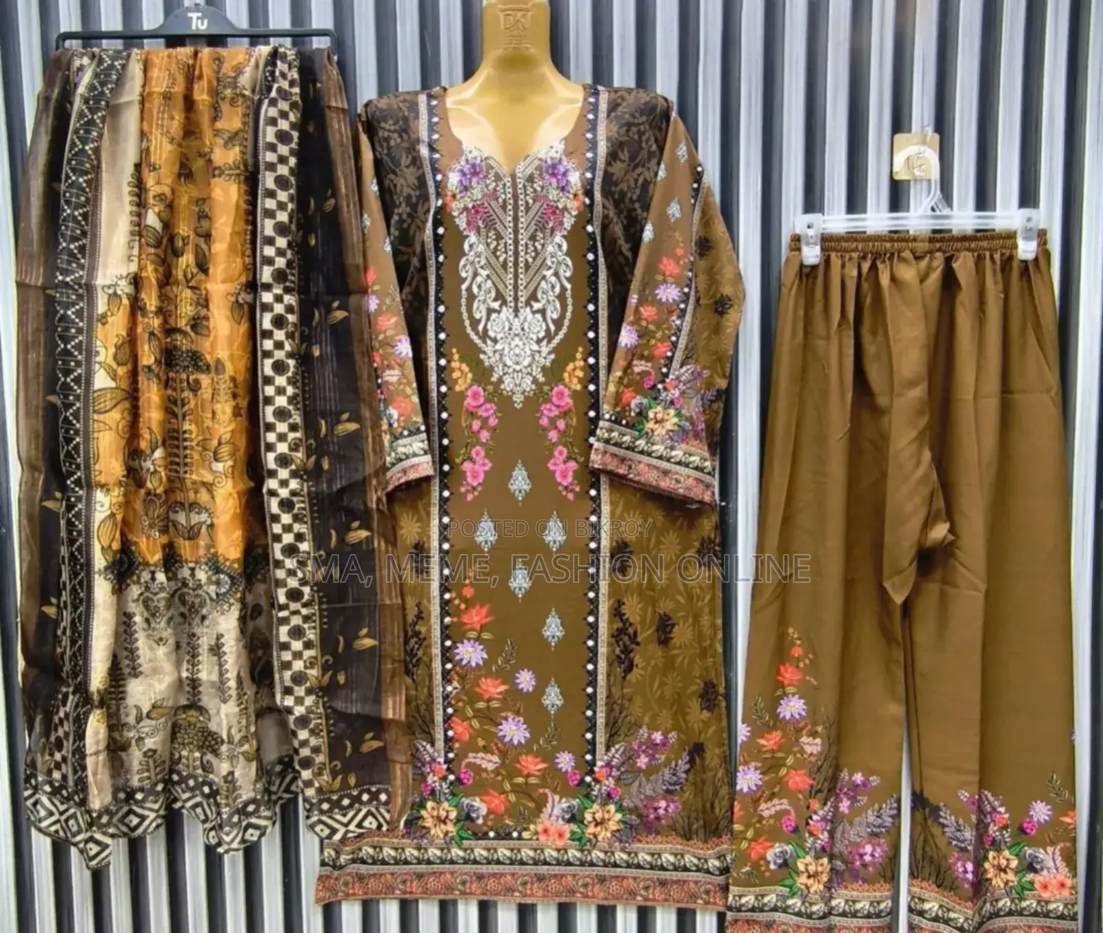 Premium Dubai Soft Silk Three-Piece