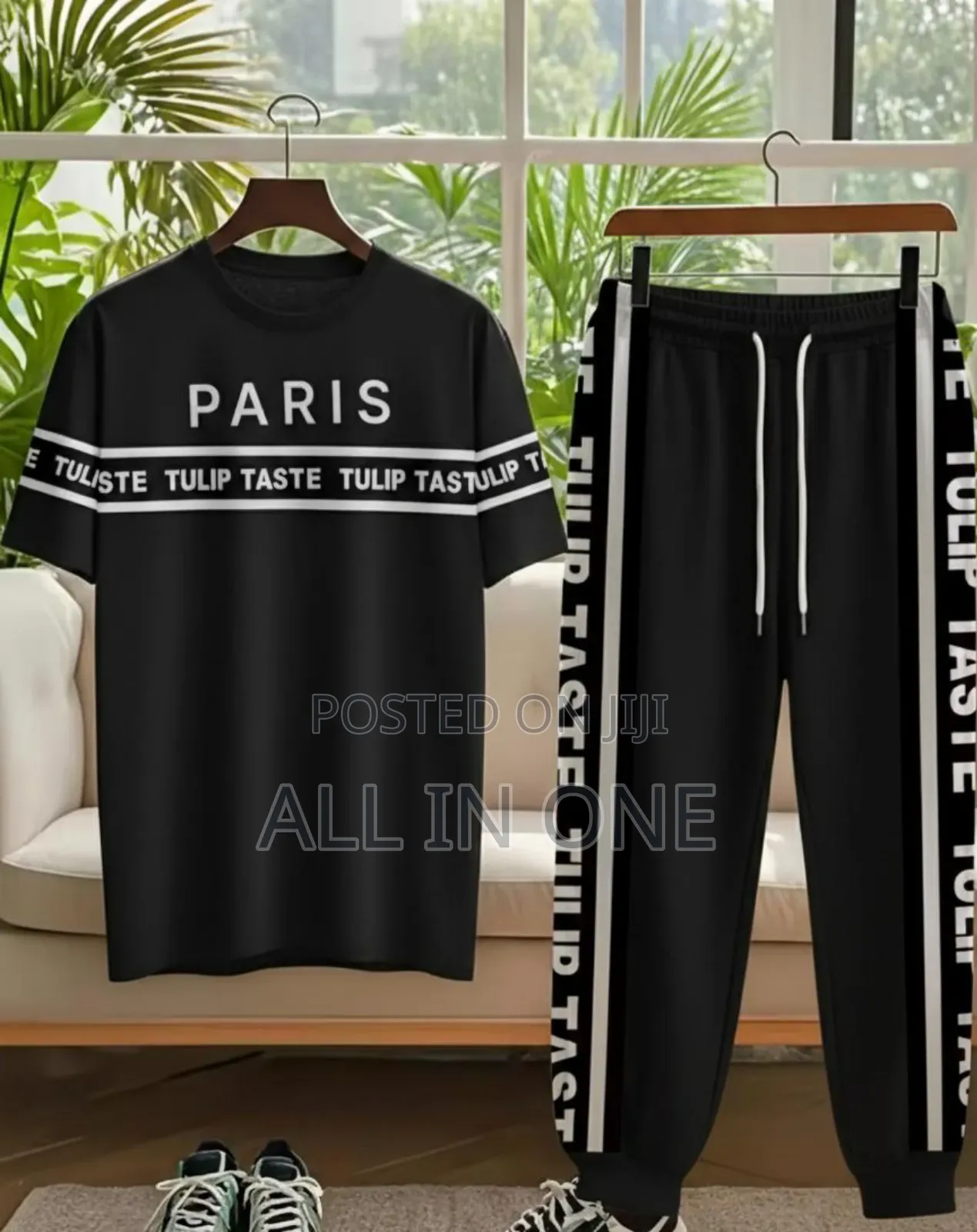 Drop Shoulder Mash T-Shirt and Trouser Combo