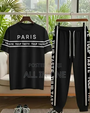 Drop Shoulder Mash T-Shirt and Trouser Combo