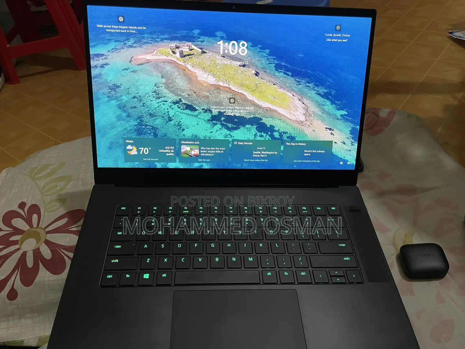ল্যাপটপ রেজার ব্লেড অ্যাডভান্সড 16GB ইন্টেল কোর আই৭ এসএসডি 1T
