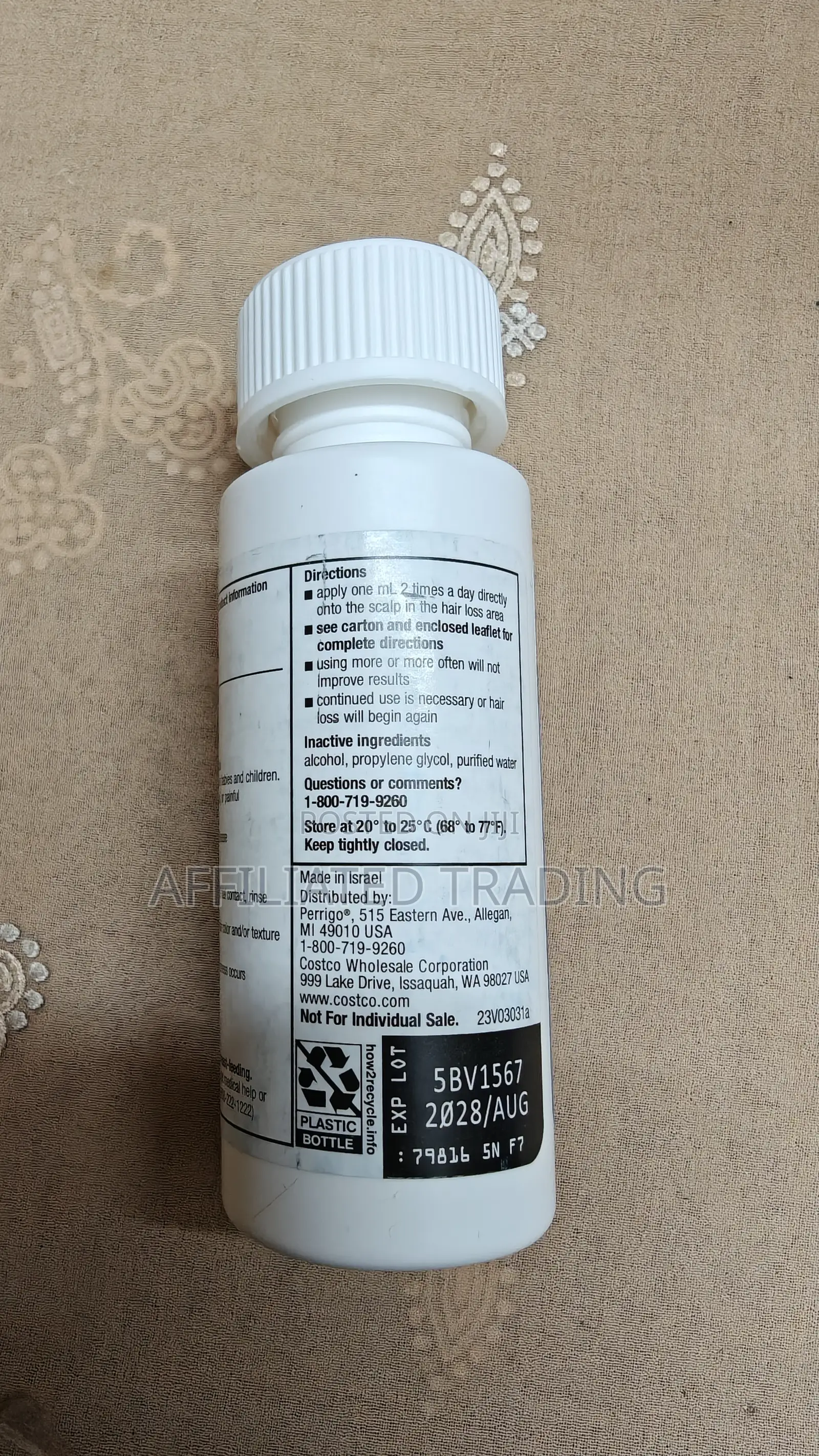 Kirkland Minoxidil 5% for Beard Hair Growth Made in Usa