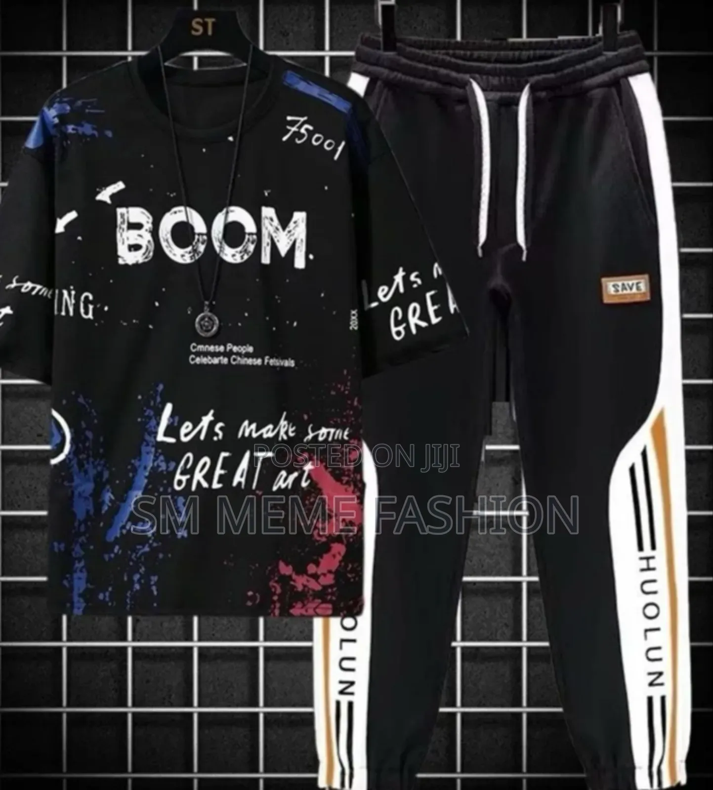 Drop Shoulder Mash T-Shirt and Trouser