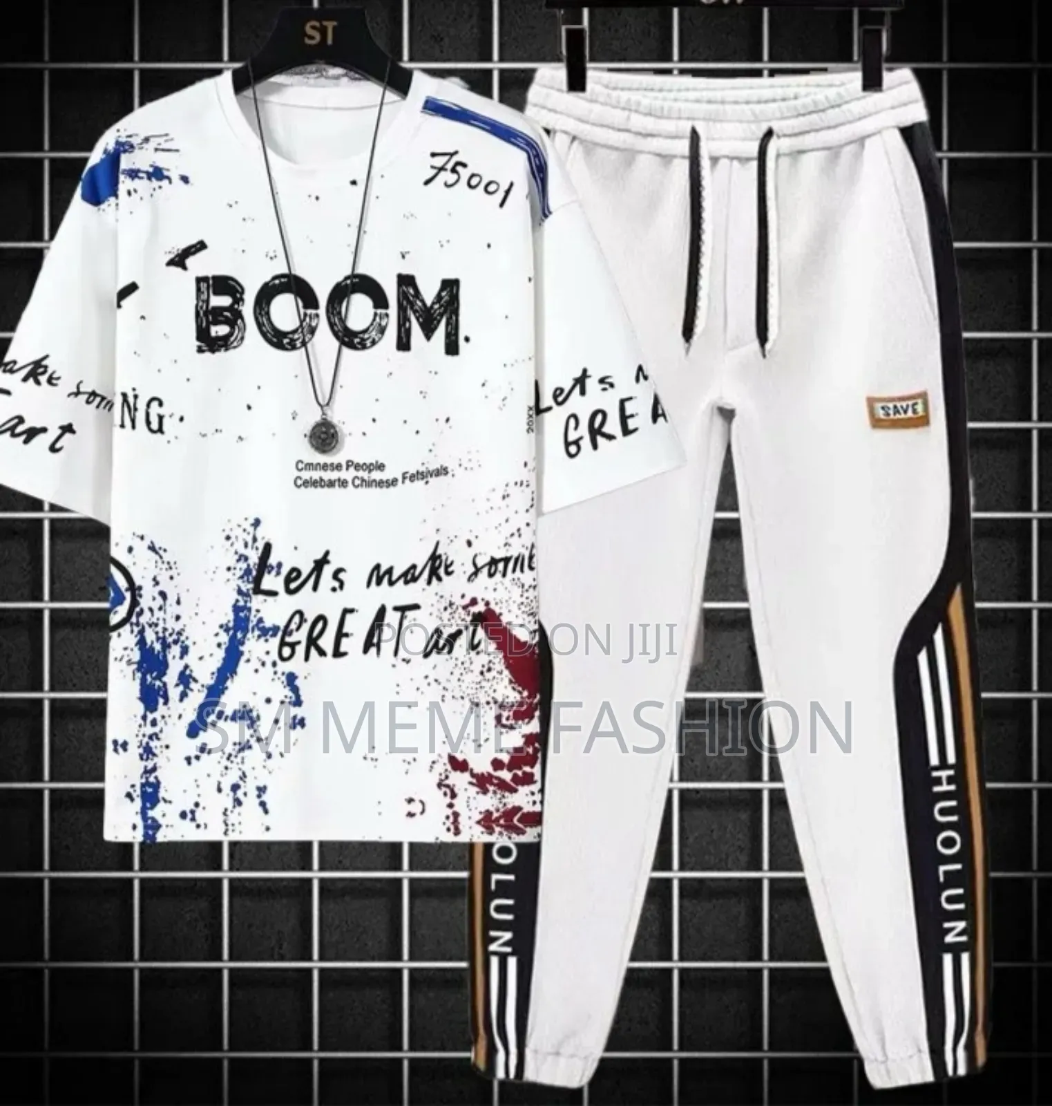 Drop Shoulder Mash T-Shirt and Trouser