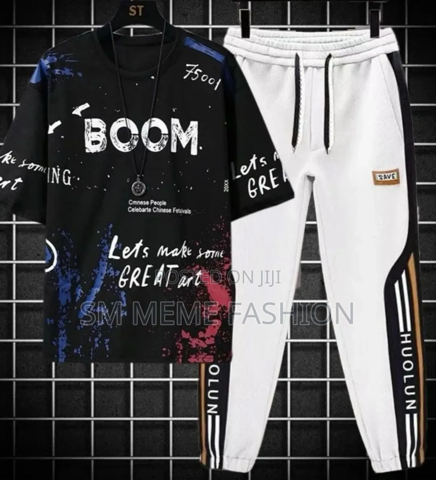 Drop Shoulder Mash T-Shirt and Trouser