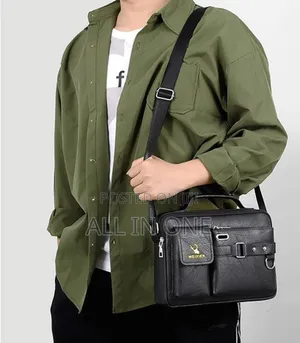 Men's PU Leather Shoulder Bag (Brown Shape)