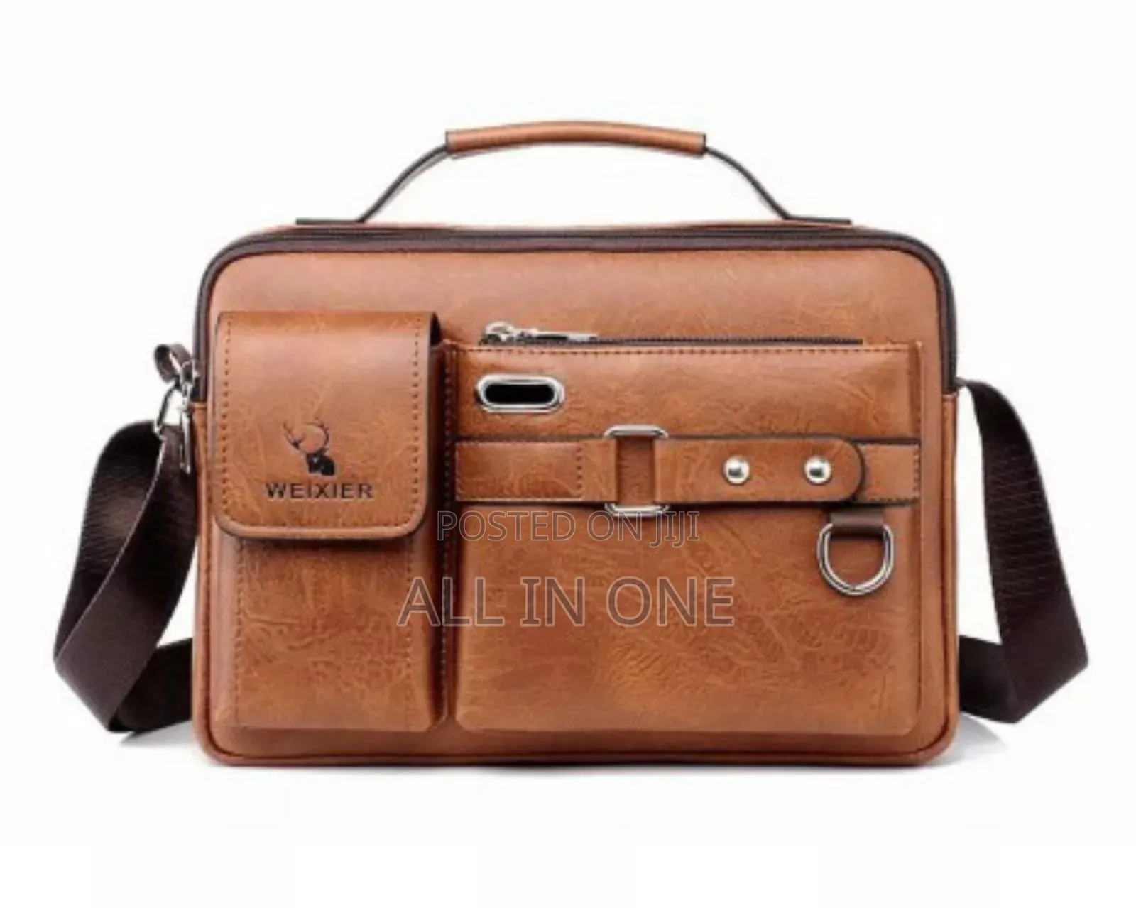 Men's PU Leather Shoulder Bag (Brown Shape)