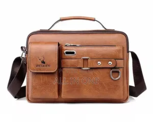 Men's PU Leather Shoulder Bag (Brown Shape)