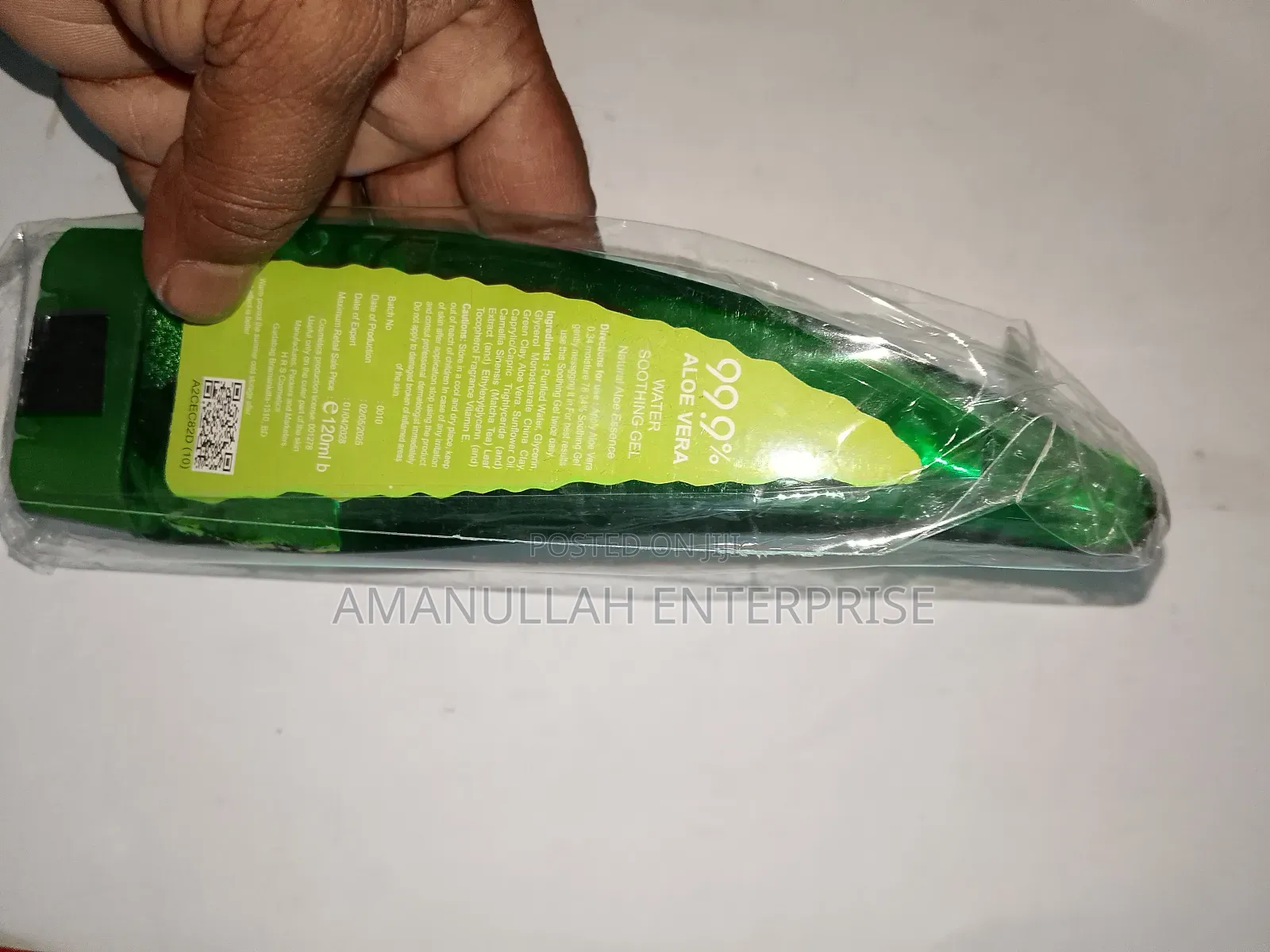 Natural Aloe Vera Soothing Gel in 120ml Bottles. 99.9% Aloe Vera