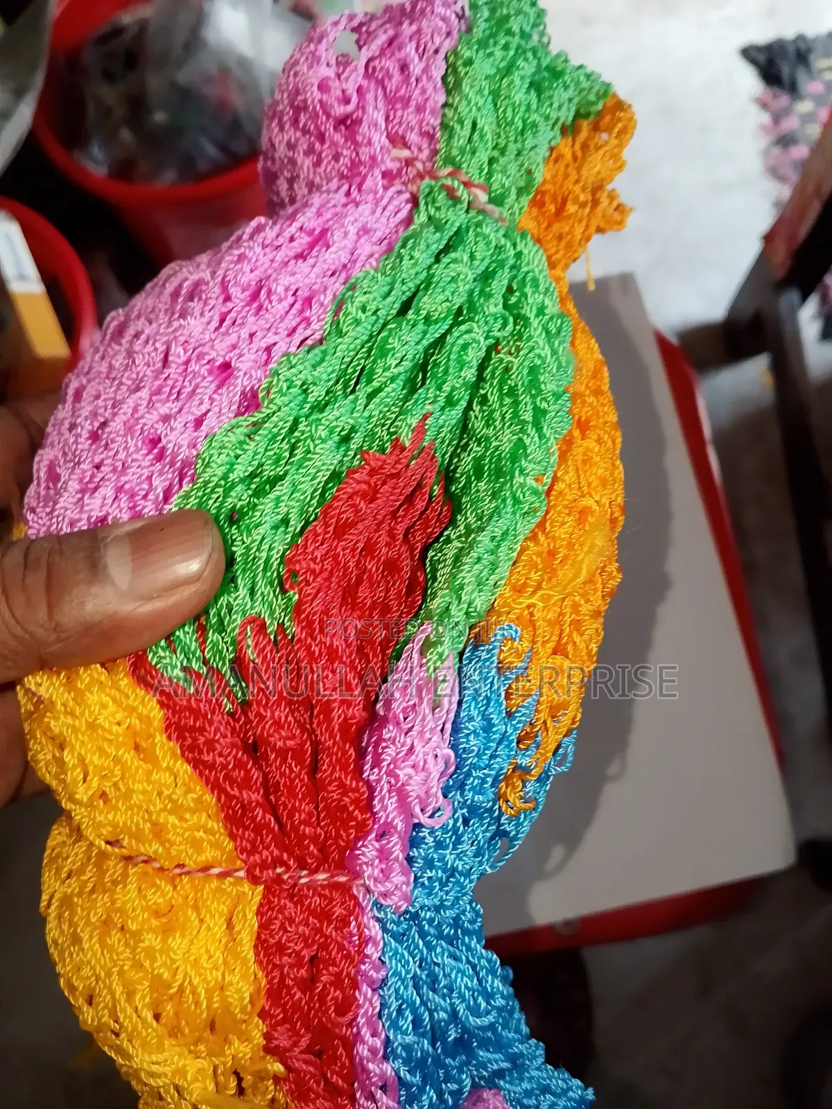 Eco-Friendly Multicolored Crochet Bath Sponges | Nylon Rope Loofah.