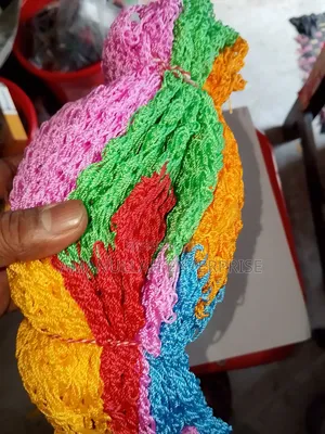 Eco-Friendly Multicolored Crochet Bath Sponges | Nylon Rope Loofah.