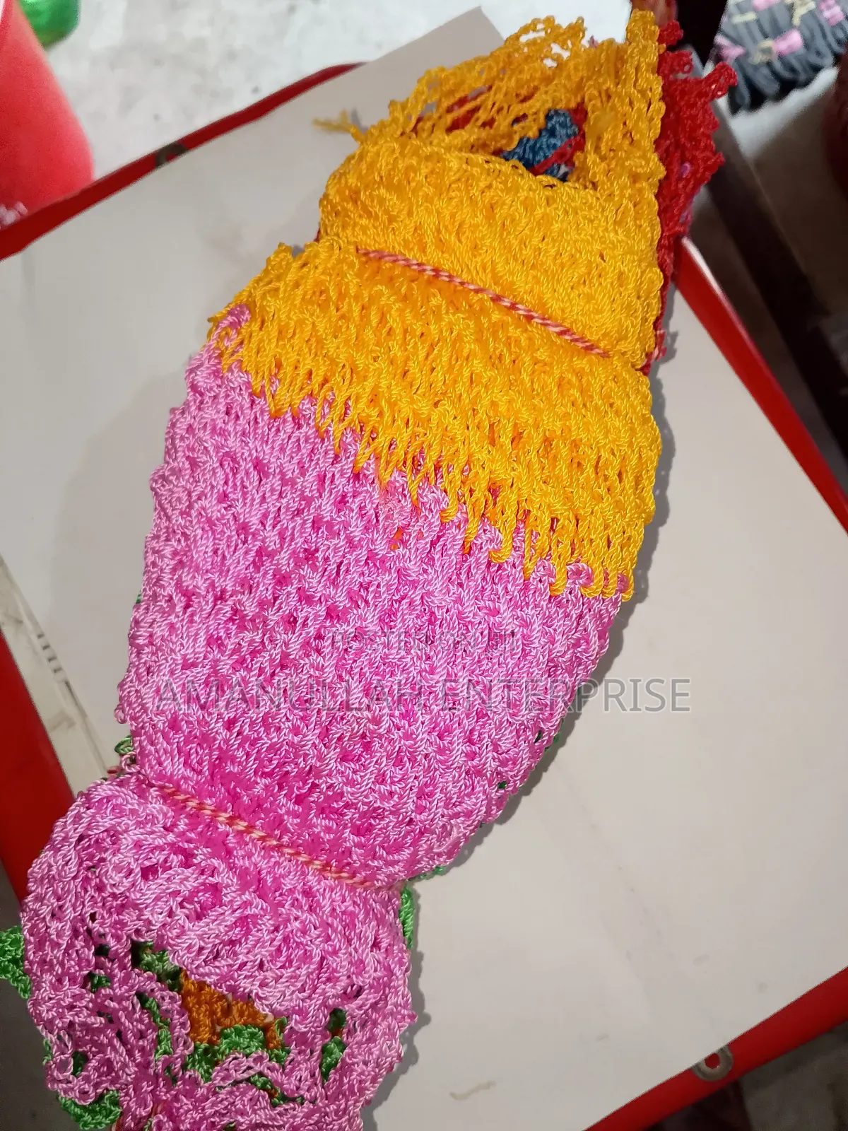 Eco-Friendly Multicolored Crochet Bath Sponges | Nylon Rope Loofah.