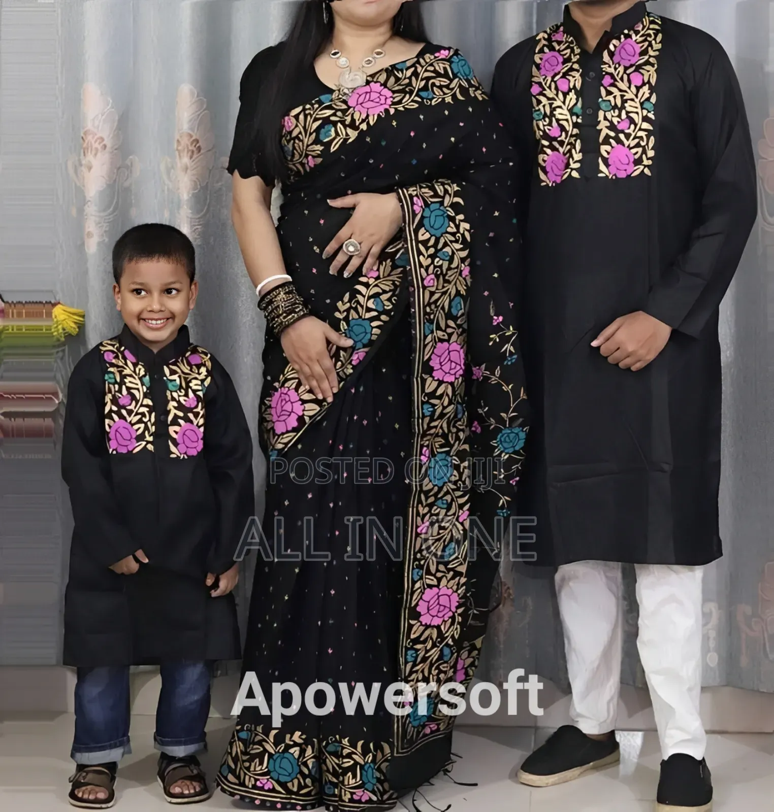 বাচ্চা সহ কাপড় ড্রেস(ফ্যামিলি কম্বো)