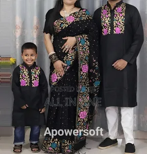 বাচ্চা সহ কাপড় ড্রেস(ফ্যামিলি কম্বো)