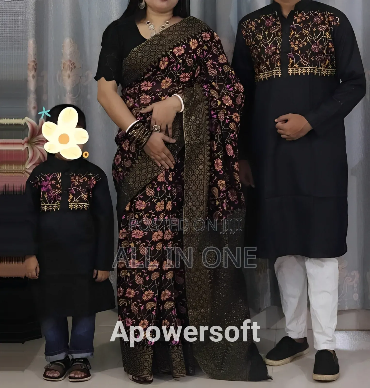 বাচ্চা সহ কাপড় ড্রেস(ফ্যামিলি কম্বো)