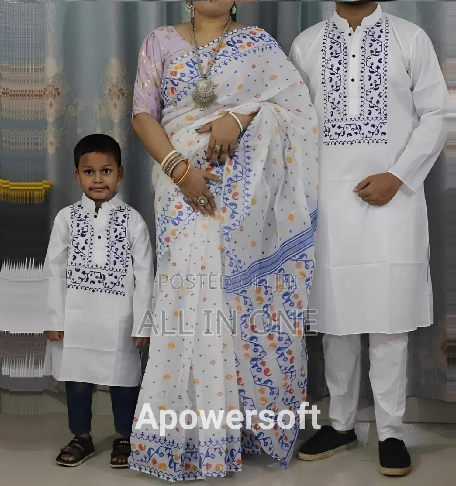 বাচ্চা সহ কাপড় ড্রেস(ফ্যামিলি কম্বো)