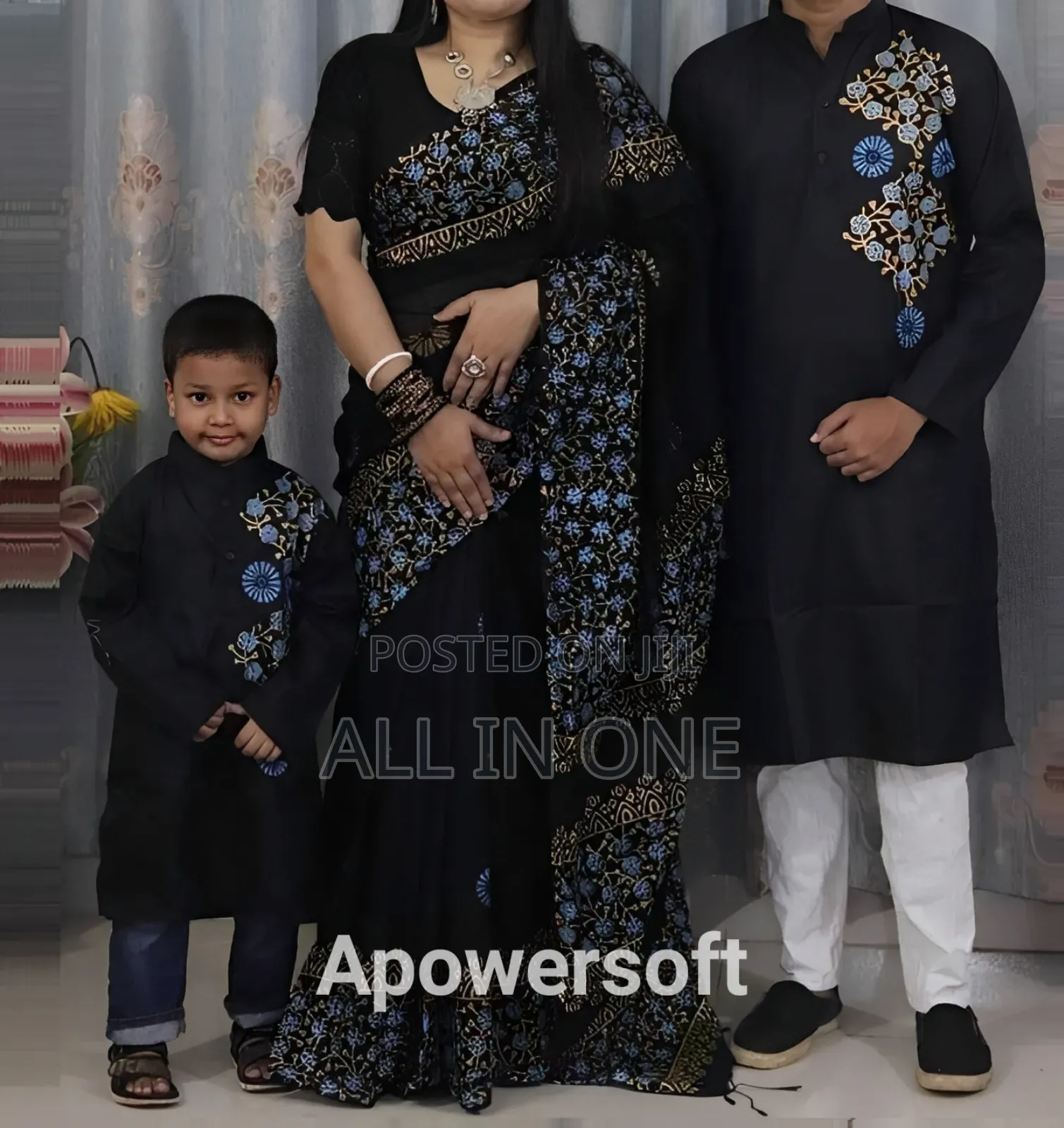 বাচ্চা সহ কাপড় ড্রেস(ফ্যামিলি কম্বো)