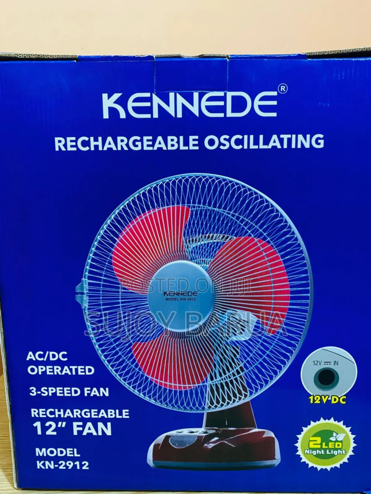 Kennede Rechargeable Charger Fan