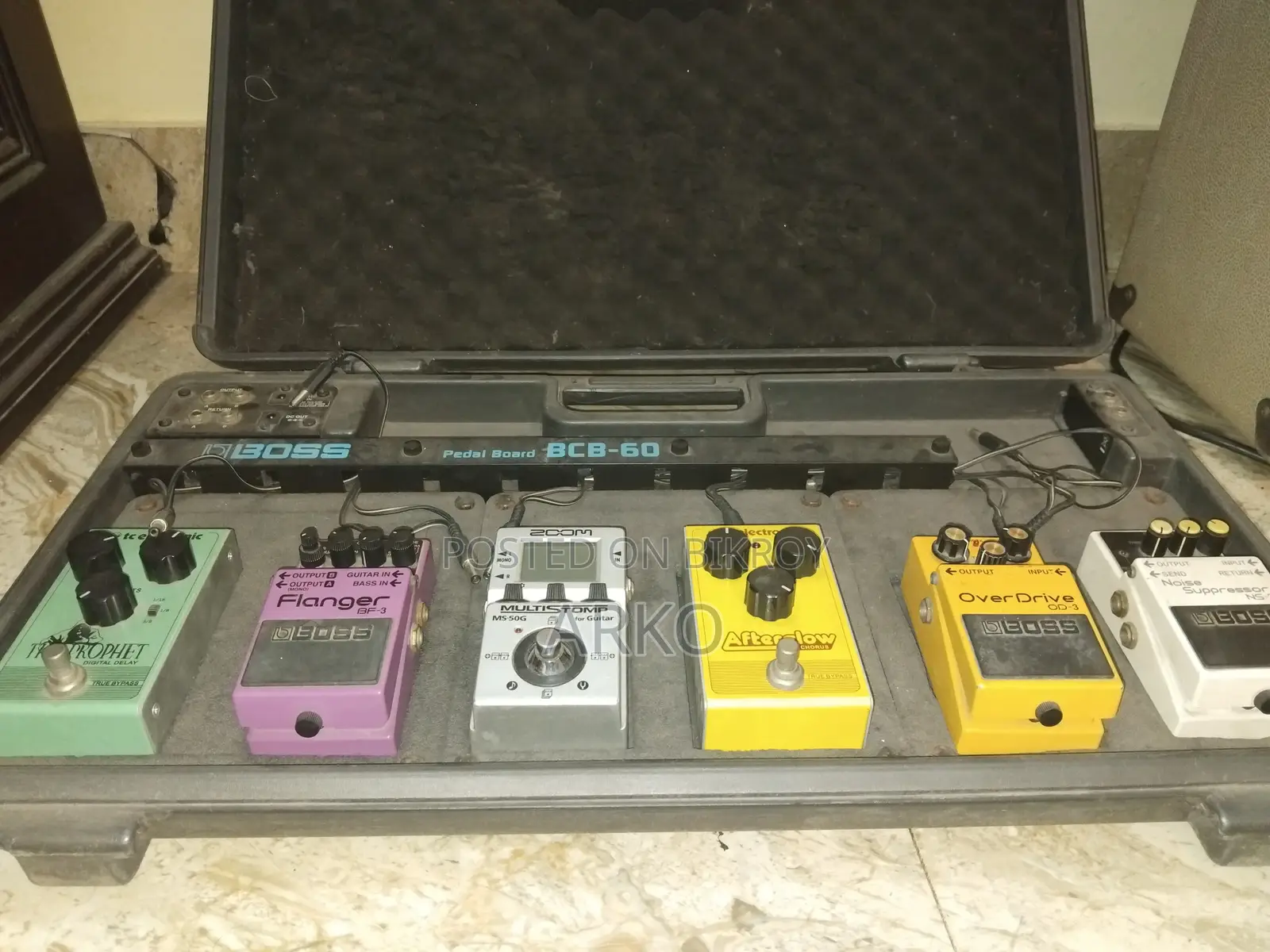 Guitar Stomp Setup by Boss, TC Electronics and Zoom