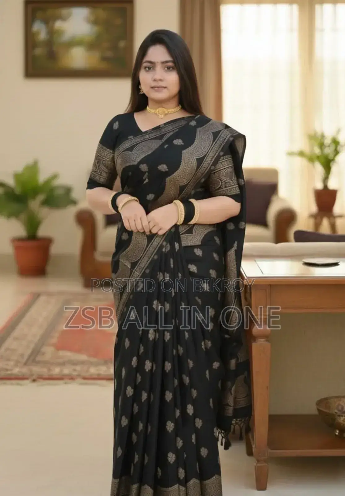Japanese Silk Saree in Royal Attire