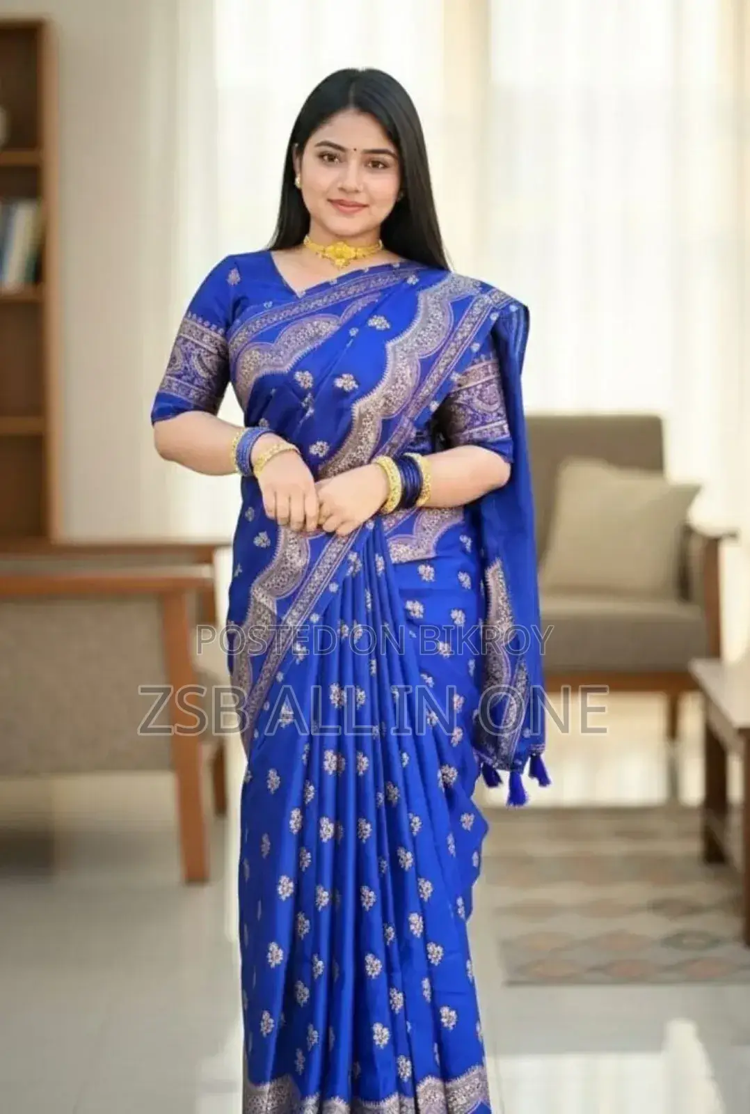 Japanese Silk Saree in Royal Attire