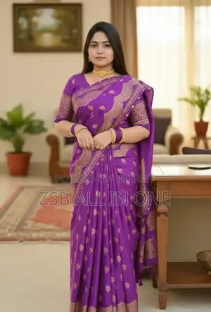 Japanese Silk Saree in Royal Attire