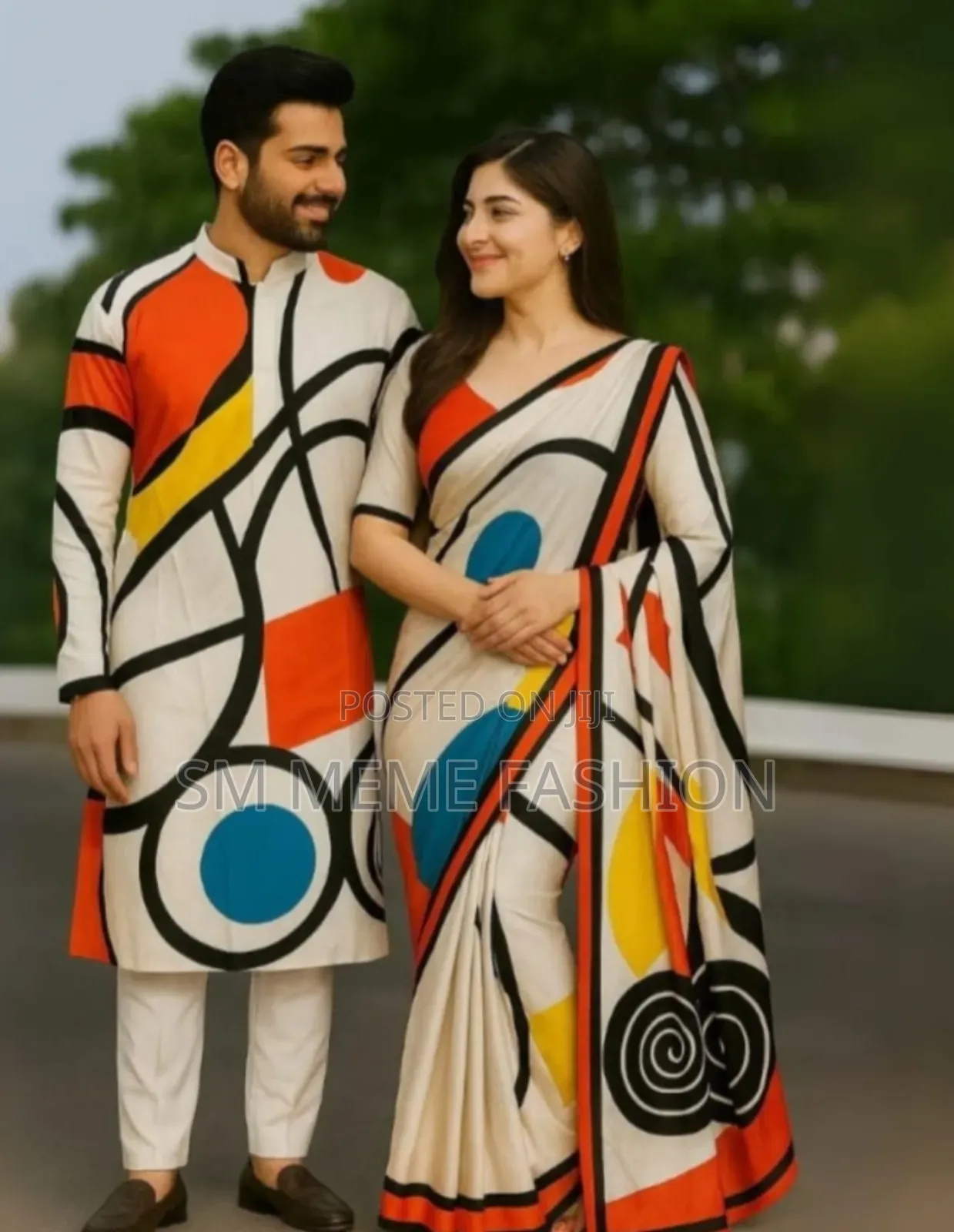Eid Special Couple Sharee Panjabi Combo