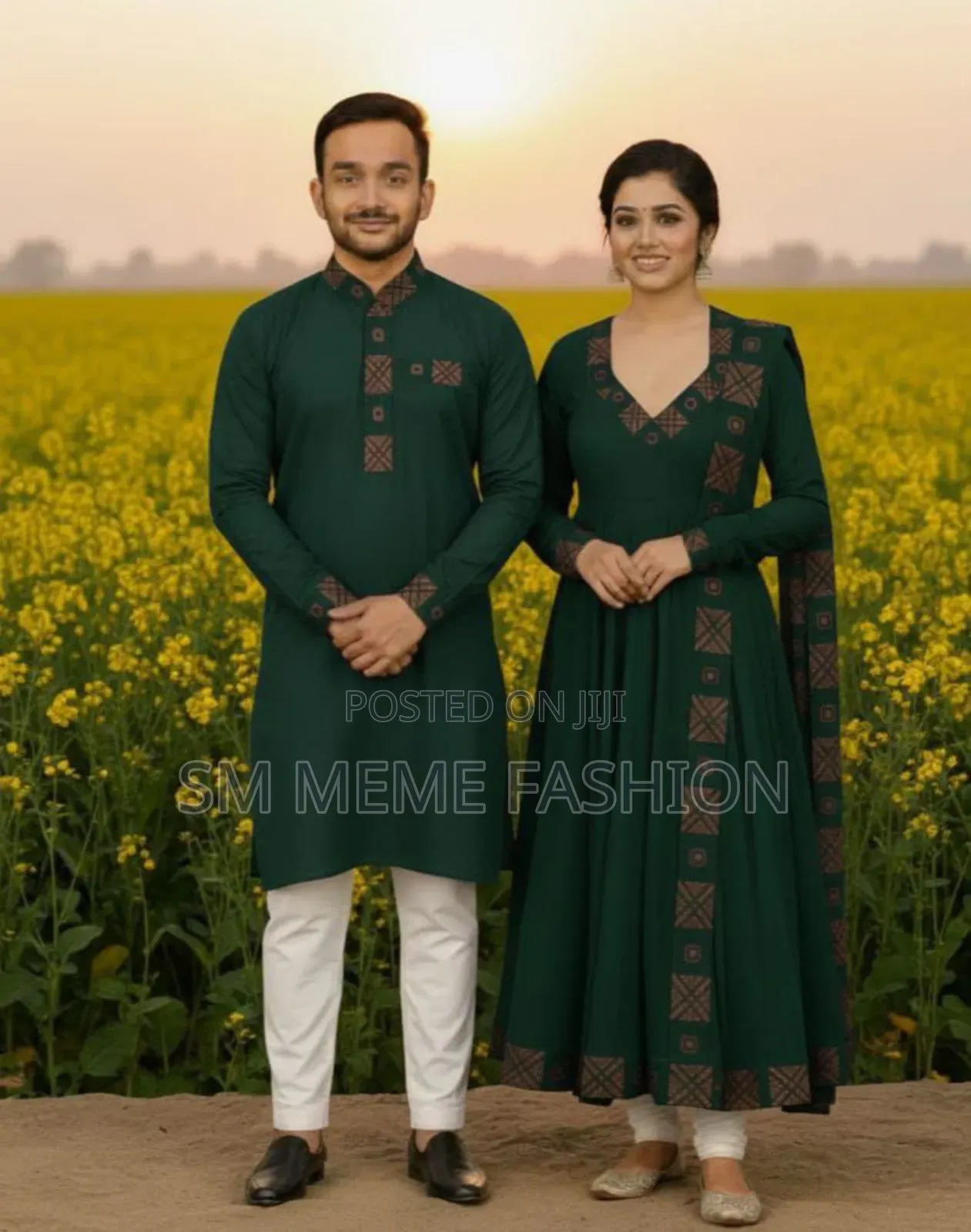 Eid Special Couple Panjabi Three Piece Combo
