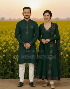 Eid Special Couple Panjabi Three Piece Combo
