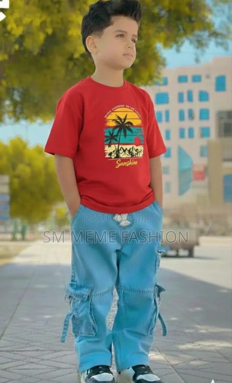 Boys Denim Pant and T-Shirt Set