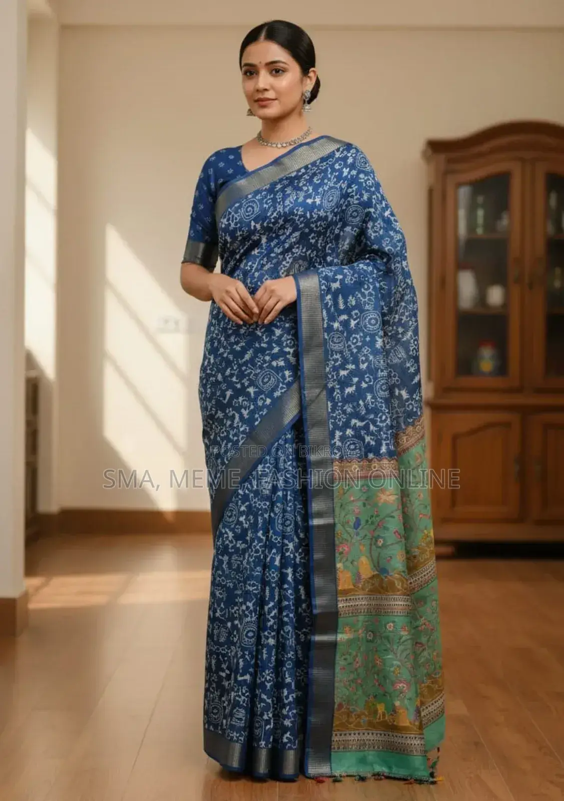 কাফতান সিল্ক শাড়ি