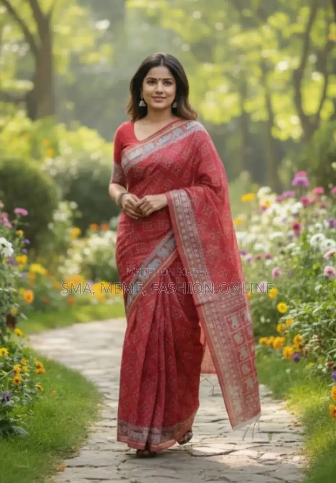 কাফতান সিল্ক শাড়ি