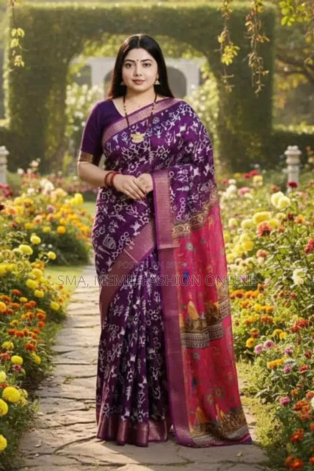 কাফতান সিল্ক শাড়ি