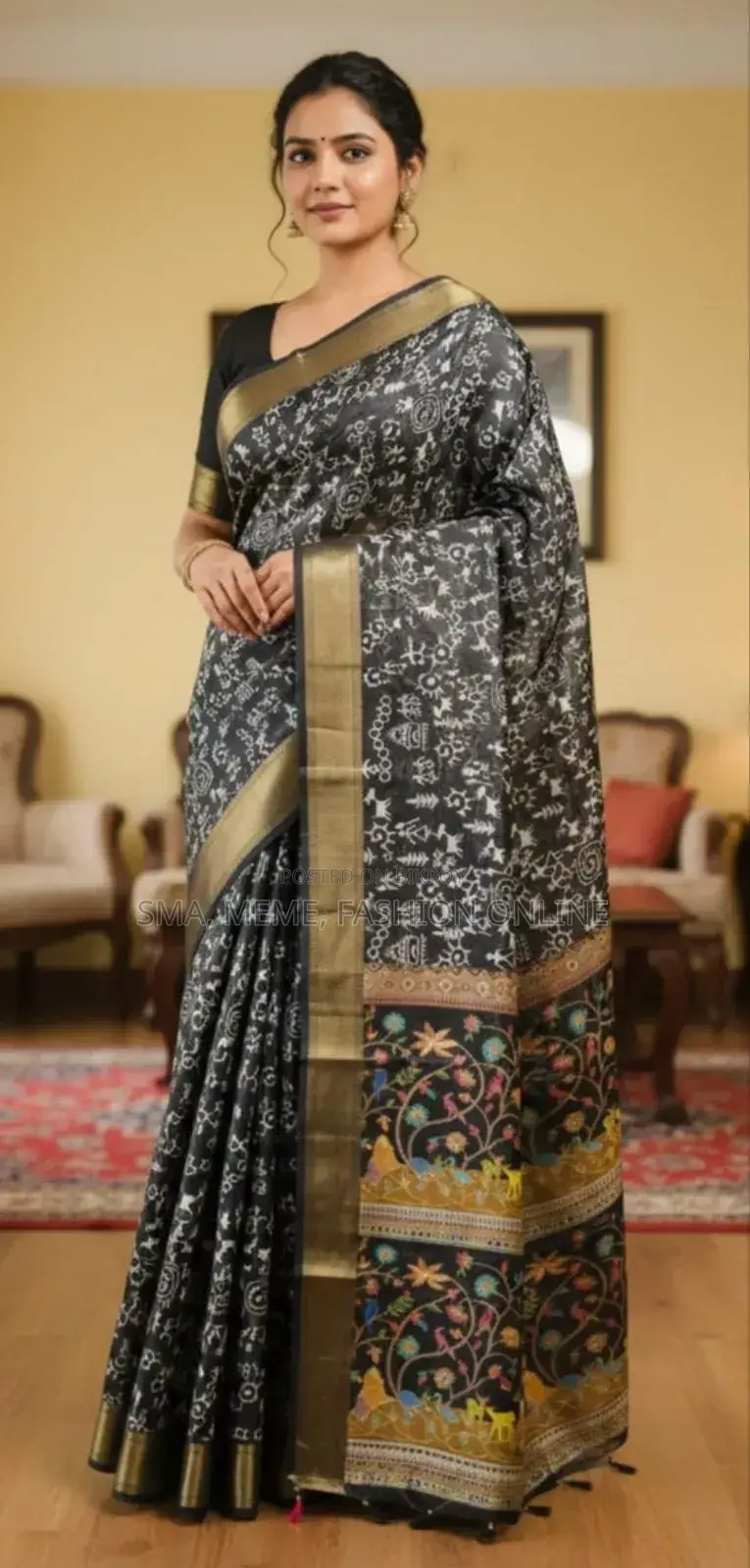 কাফতান সিল্ক শাড়ি