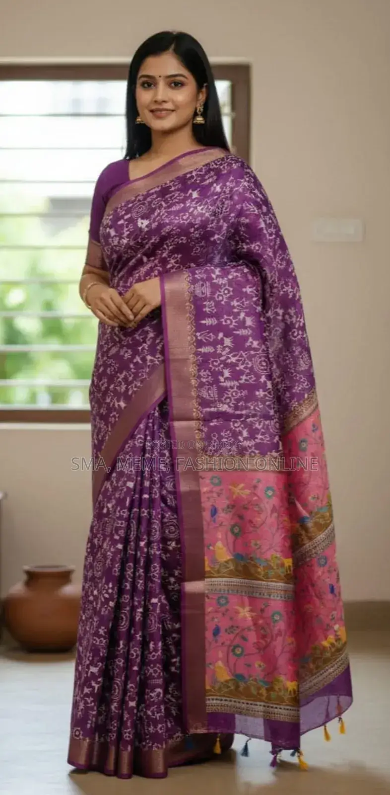 কাফতান সিল্ক শাড়ি