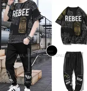 Drop Shoulder Mash T-Shirt and Trouser Combo