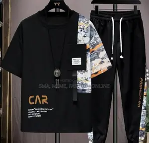 Drop Shoulder Mash T-Shirt and Trouser Combo