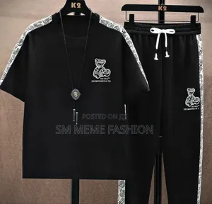 Drop Shoulder Mash T-Shirt and Trouser Combo