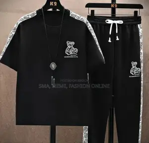 Drop Shoulder Mash T-Shirt and Trouser Combo