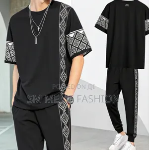 Drop Shoulder Mash T-Shirt and Trouser Combo