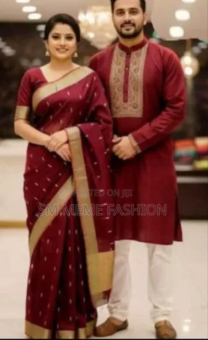 Saree and Panjabi Couple Dress
