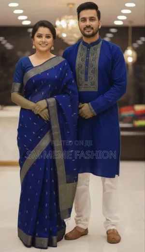 Saree and Panjabi Couple Dress