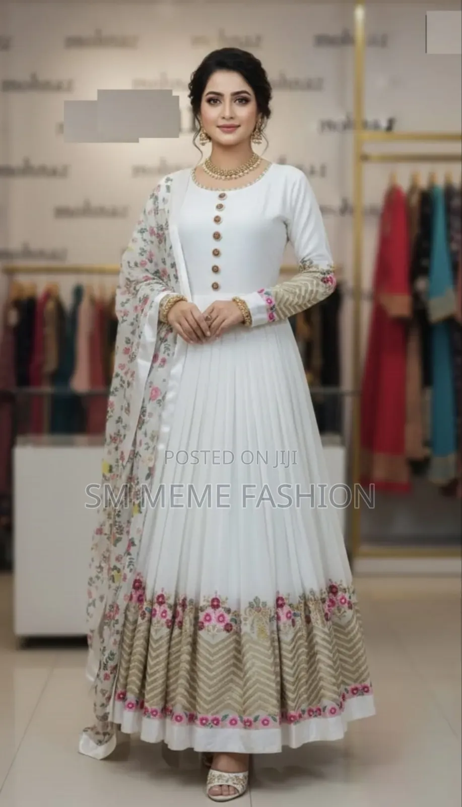 Georgette Embroidery Party Dress