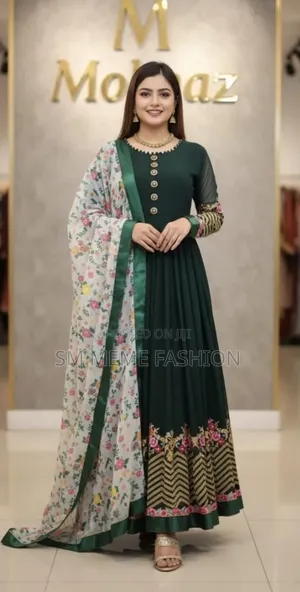 Georgette Embroidery Party Dress