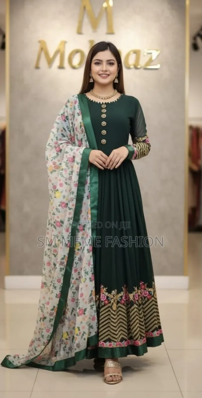 Georgette Embroidery Party Dress